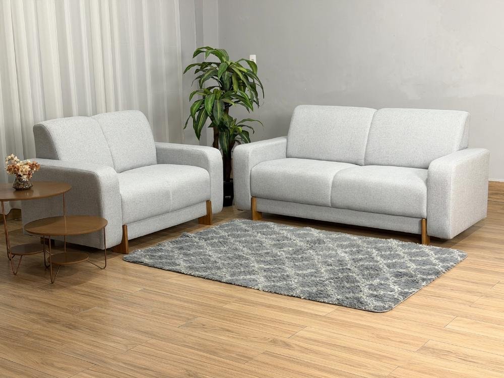Sofá Ref.5430 2 Lugares 1.35m - Cinza Linho - Imagem 2