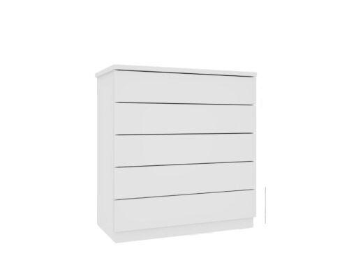 Cômoda Premium 5 Gavetas - Branco - Imagem 3