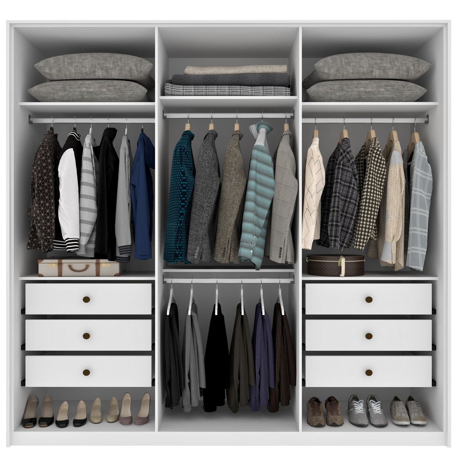Guarda-Roupa Master 6 Portas e 6 Gavetas Tcil - Branco - Imagem 2