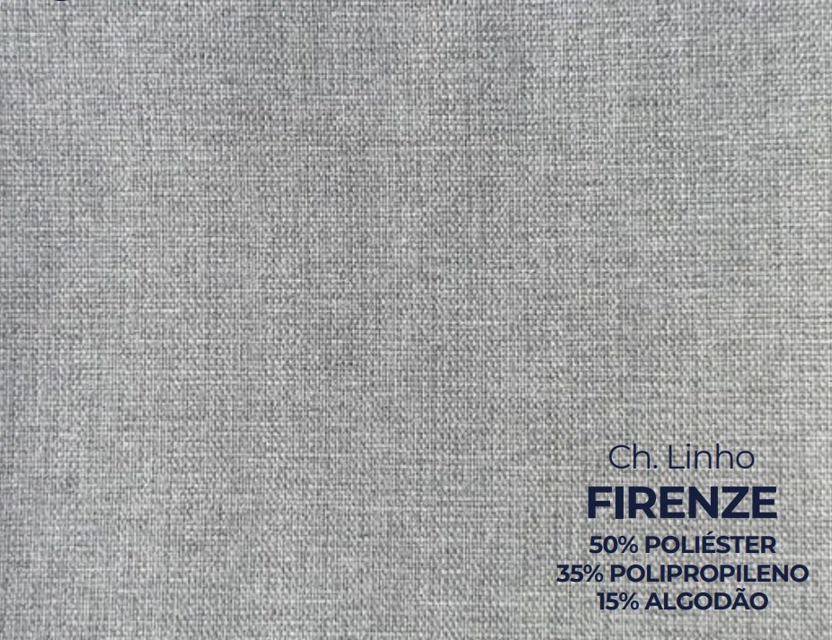 Sofa Living Ref.022 2,20 m Chenile Linho Cinza Firenze - RONDOMOVEIS - Imagem 2