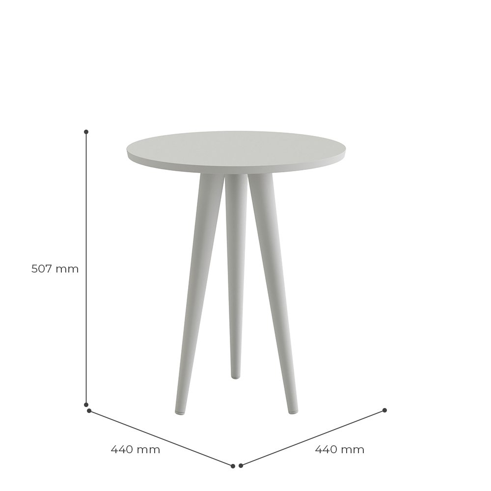 Kit 2 Mesas Slim Off White - PATRIMAR - Imagem 4