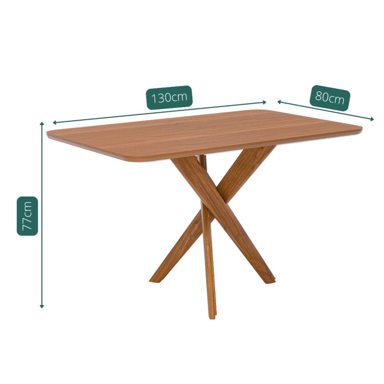 Mesa Cacau 130 (S/Vidro) Madeira/Cinamomo - CIMOL - Imagem 4