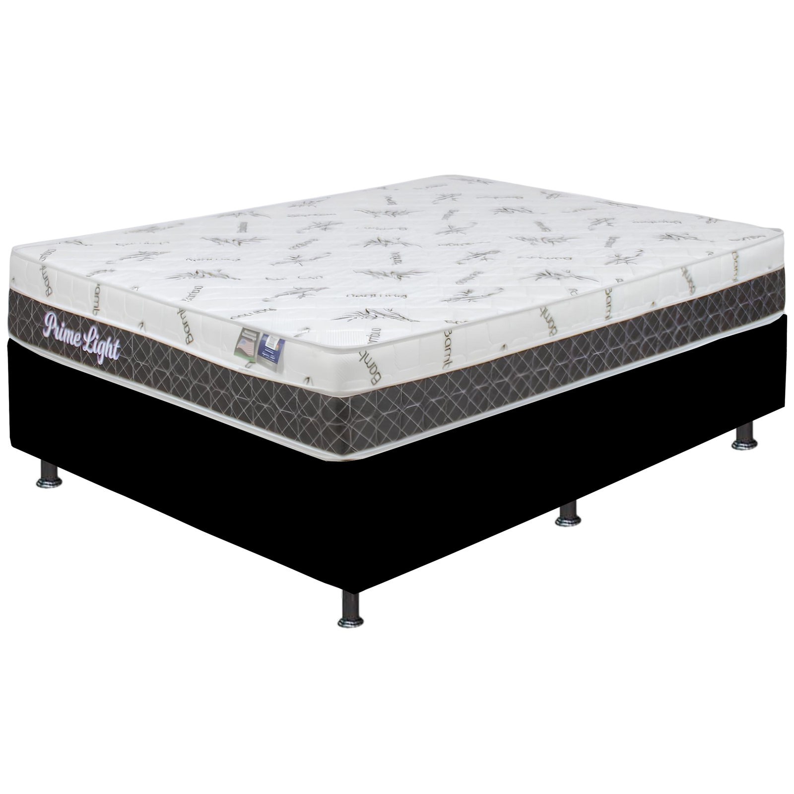 Colchão Casal Prime Light 26 cm D28 Molas Ensacadas + Base Simples Corino Preto – ORTHOPRIME + BIOSTAR - Imagem 2