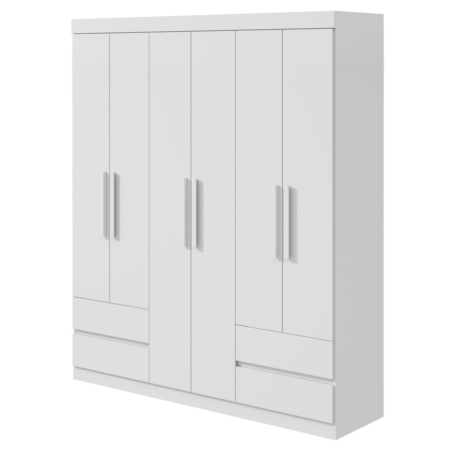 Guarda-Roupa 6 Portas Zeus 1,77 m Branco - LOPAS - Imagem 5