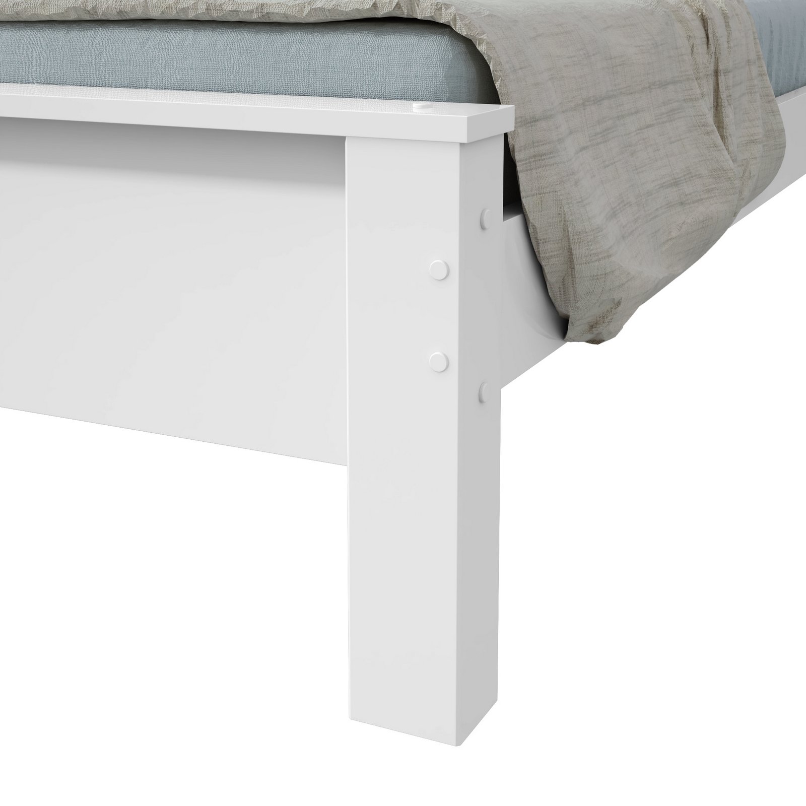 Cama Solteiro Athenas Branco - LOPAS - Imagem 4