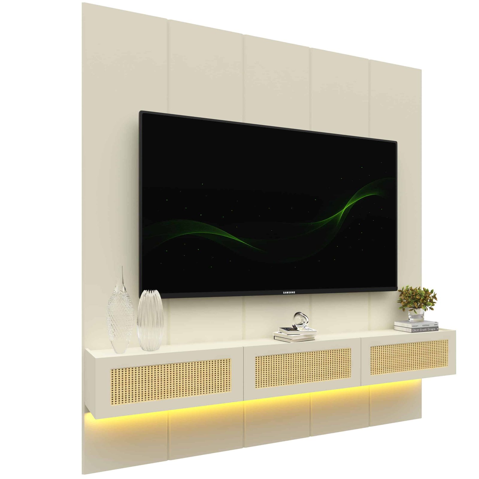 Home Suspenso até 85" Realce 2,225 m Off White com Nicho Native Off White - GELIUS - Imagem 7