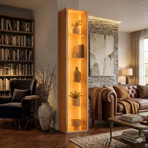 Torre Modular 1 Porta de Vidro Reflecta com Led - Nature