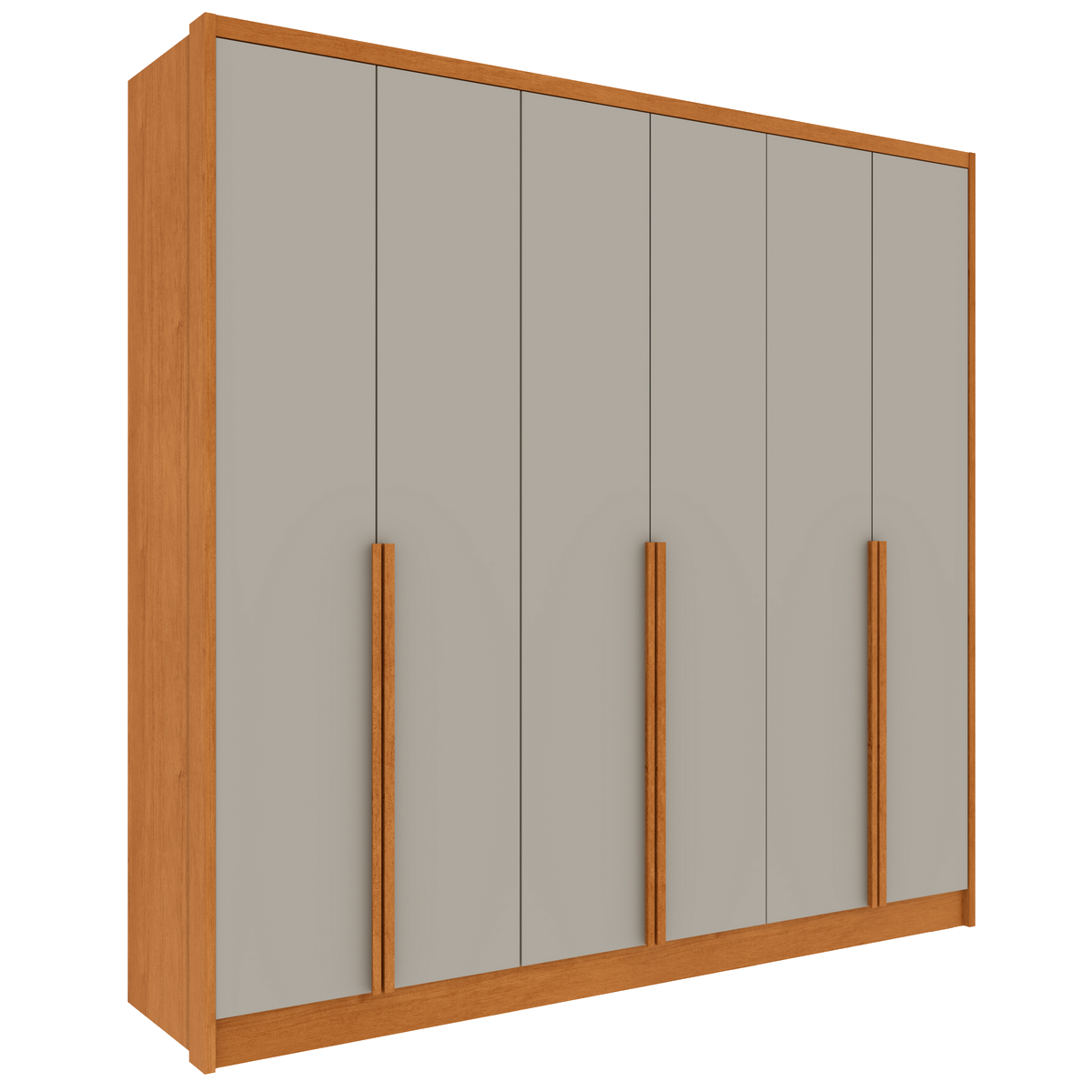 Guarda-Roupa 6 Portas Fortuna/Riqueza 2,43 m Cinamomo/Off White - TCIL - Imagem 5