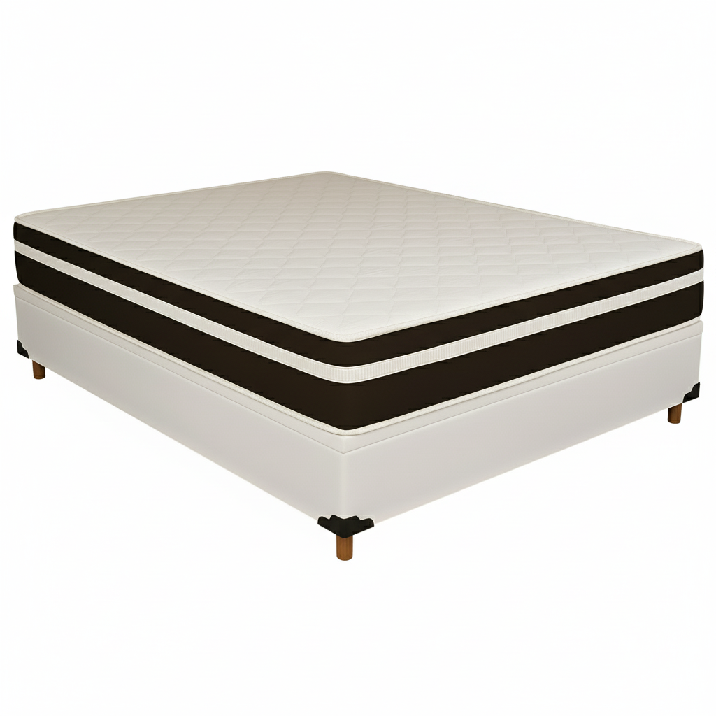 Colchão Casal Bio Classic D28 + Base Box Simples Corino Branco – BIOSTAR/BIOFLEX - Imagem 2