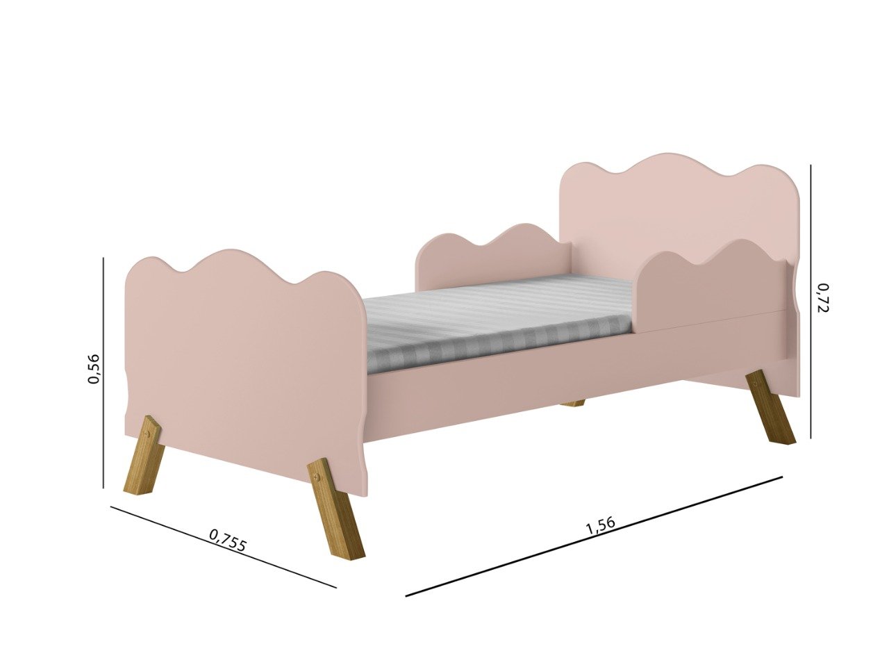 Mini Cama Juvenil Angel Rosé - MADEC MÓVEIS - Imagem 3