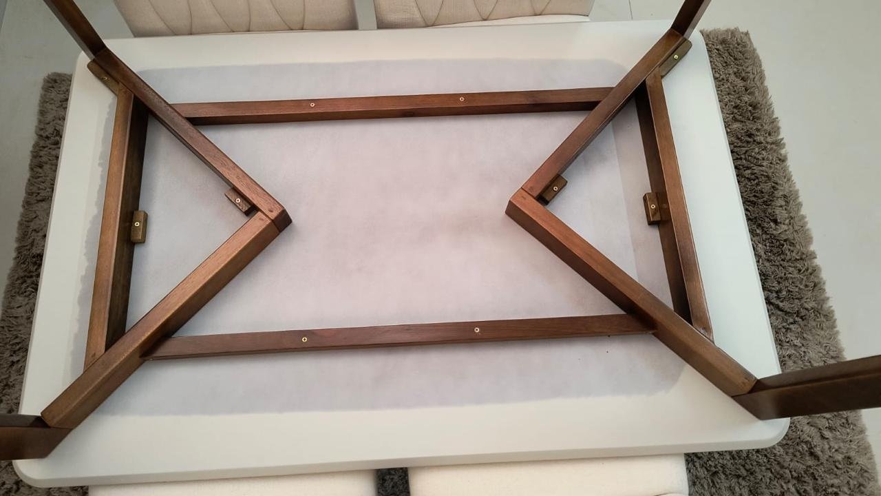 Mesa Ravena 120 Naturale/Off White – CLEFATOS DECOR - Imagem 3