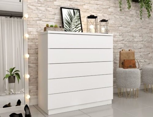 Cômoda Premium 5 Gavetas - Branco