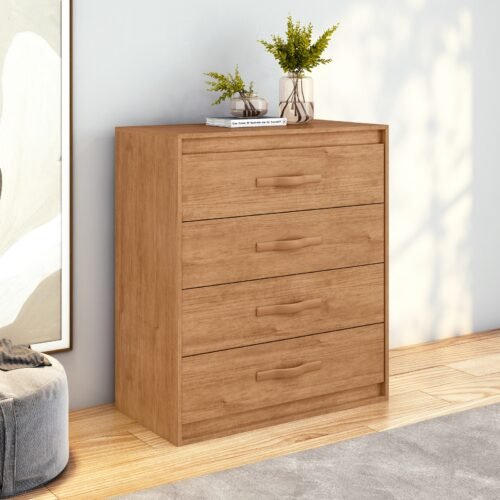 Cômoda 4 Gavetas Suavitá Amêndoa Clean - LOPAS