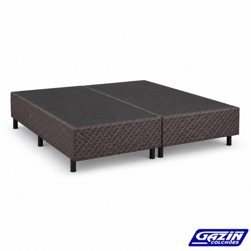 Colchão Queen Uberaba Espuma Viscoelástica ColchoMinas + Base Box Queen Bipartido Universal Marrom Bordado - Gazin 158x198x70 | Suporta até 300kg - Imagem 14
