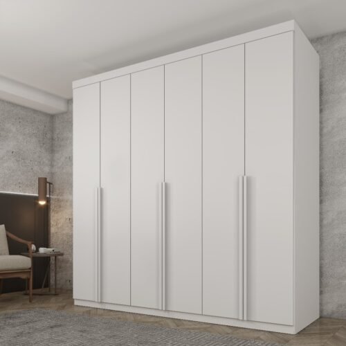 Guarda-Roupa Joinville 6 Portas 4 Gavetas - Branco