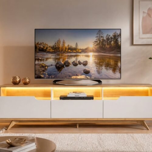 Bancada Diplomata c/Led 2.00m 70"- Cinamomo/Off White