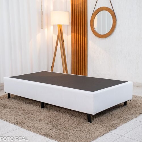 Base Box Solteiro Korino Branca 88x188x37 - Ortobel
