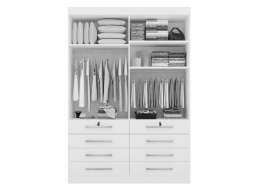 Guarda-Roupa Mônaco 4 portas e 8 gavetas - Cinamomo - Imagem 2