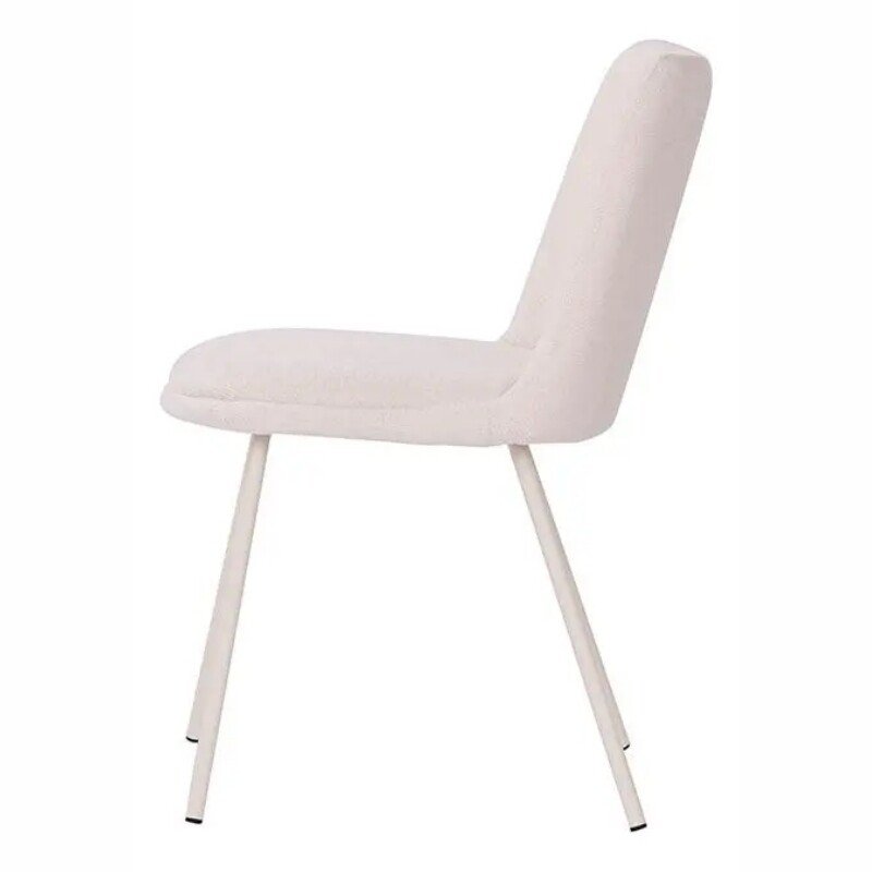 Cadeira Selene Off White Base Areia Tecido Bouclé - Rivati - Imagem 3