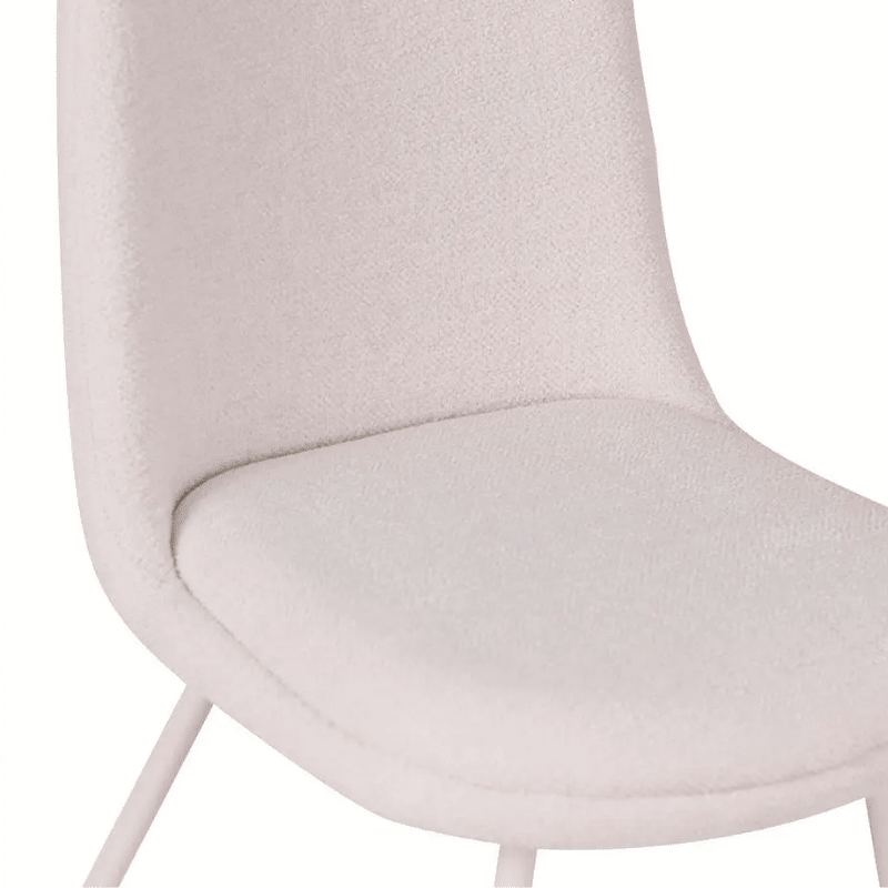 Cadeira Selene Off White Base Areia Tecido Bouclé - Rivati - Imagem 5
