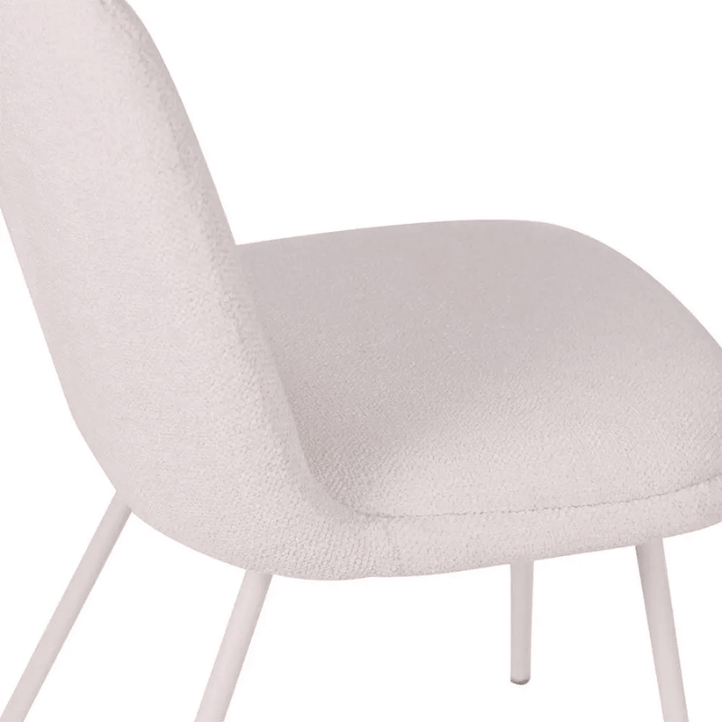 Cadeira Selene Off White Base Areia Tecido Bouclé - Rivati - Imagem 6