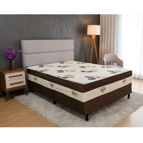 Unibox Casal Ortopédico Marrom Nosso Sonho - 138x188x60 | Suporta até 220kg