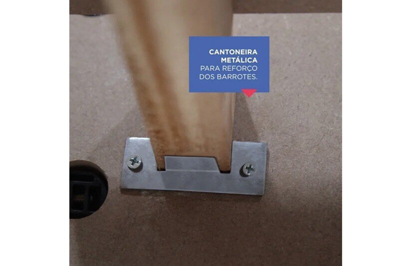 Cama Solteiro Milênio Branca Cabeceira C/ Baú - D Doro - Imagem 4