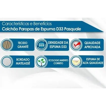 Colchão Pasquale Black D33 Casal - 138x188x18 - Imagem 2