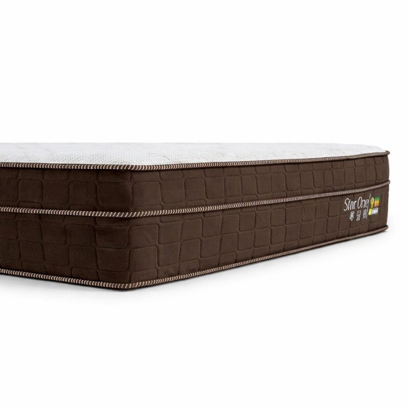 Colchão Casal Star One Ortopédico D-65 Anjos + Box Baú Casal Prime Confort Sued Marrom Blindado Issacar - 138x188x75 | Suporta até 280kg - Imagem 12