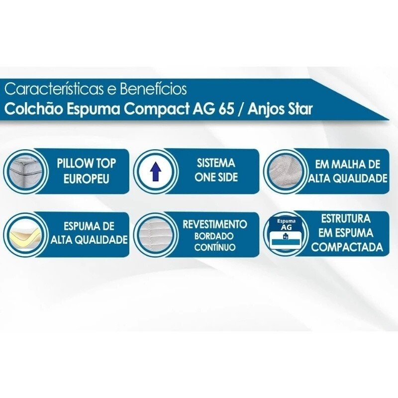 Colchão Casal Star One Ortopédico D-65 Anjos + Box Baú Casal Prime Confort Sued Marrom Blindado Issacar - 138x188x75 | Suporta até 280kg - Imagem 18