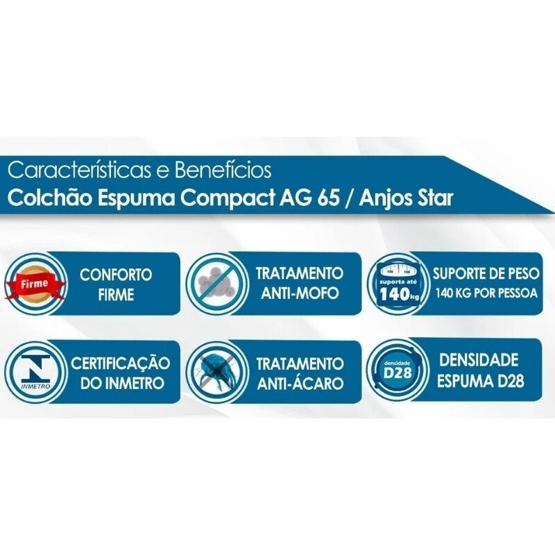 Colchão Casal Star One Ortopédico D-65 Anjos + Box Baú Casal Prime Confort Sued Marrom Blindado Issacar - 138x188x75 | Suporta até 280kg - Imagem 19