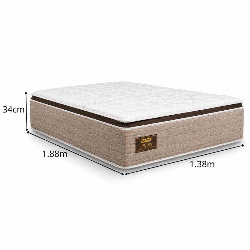 Colchão Casal Twins 138x188x34 Molas Ensacadas BlueWave - Gazin | Suporta até 290kg - Imagem 5