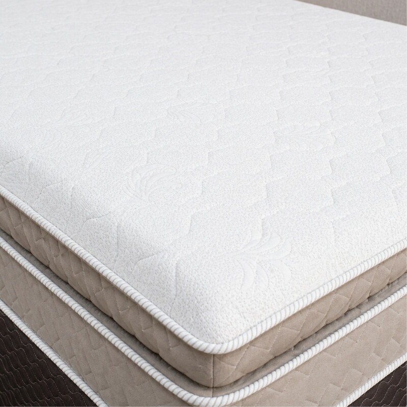 Colchão Queen Uberaba Espuma Viscoelástica ColchoMinas + Base Box Queen Bipartido Universal Marrom Bordado - Gazin 158x198x70 | Suporta até 300kg - Imagem 4