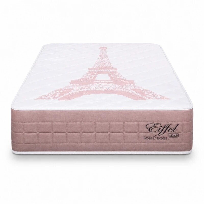 Colchão Solt. Eiffel Molas Ensacadas Rosa - Anjos + Box Solt. Korino Branca Ortobel - 88x188x63 | Suporta até 130kg - Imagem 13