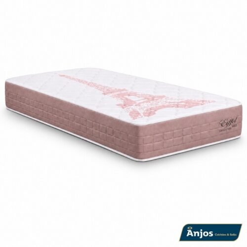 Colchão Solteiro Eiffel Molas Ensacadas Rosa 88x188x26 - Anjos