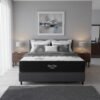 Colchão Casal Star Plus 25 cm D26 Molas Ensacadas + Base Simples Corino Preto – INOVAFLEX + BIOSTAR