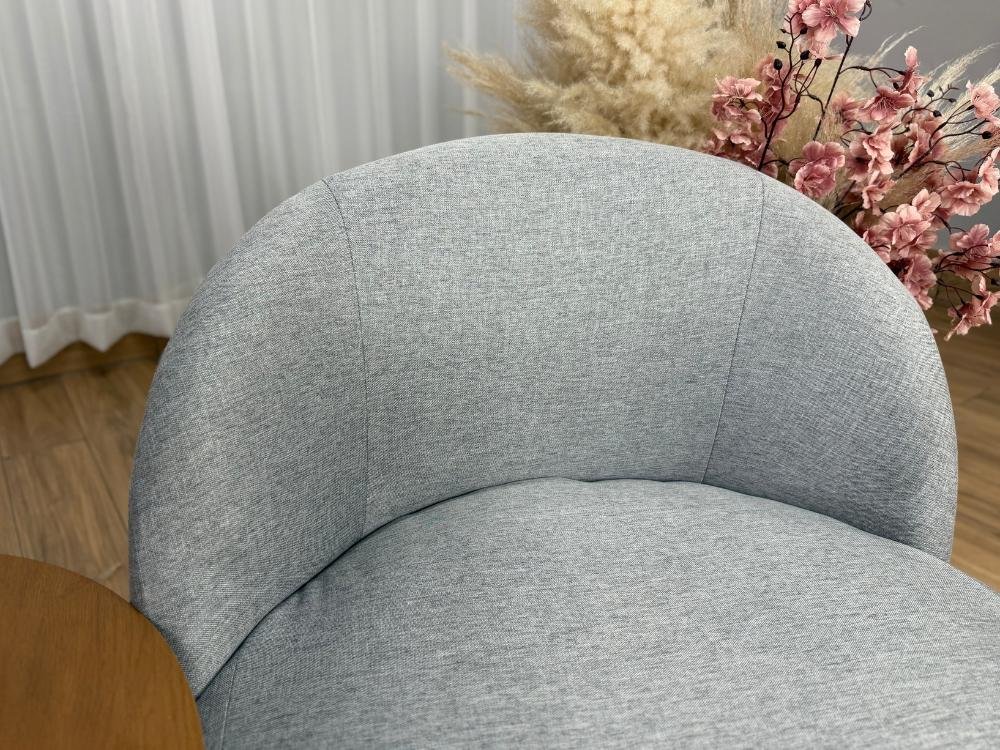 Poltrona Decorativa Doha - Cinza Linho - Imagem 2
