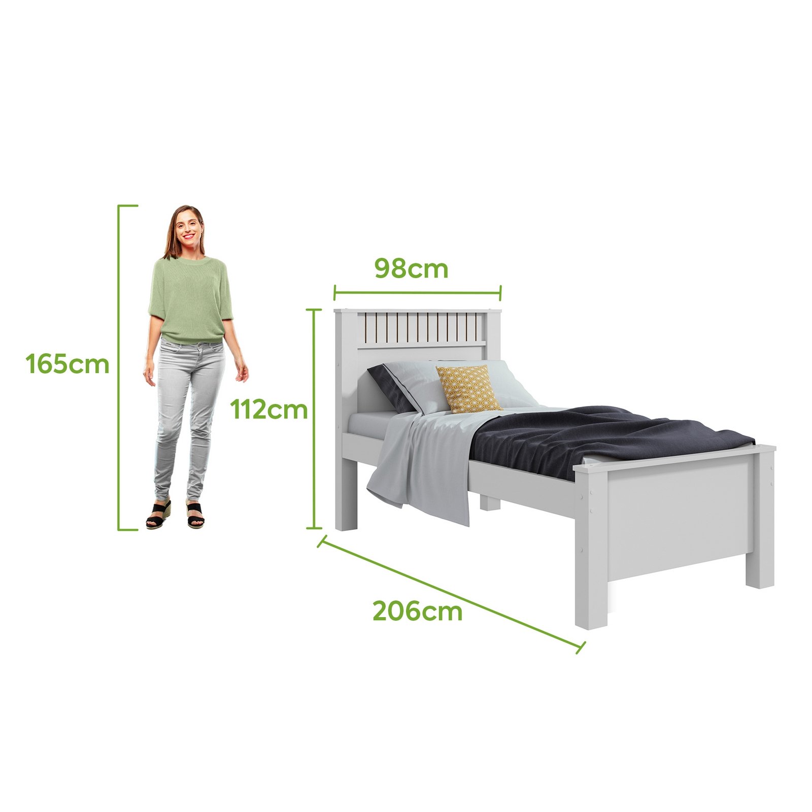 Cama Solteiro Athenas Branco - LOPAS - Imagem 3