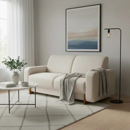 Sofá Ref.5430 2 Lugares 1.35m - Bege Linho