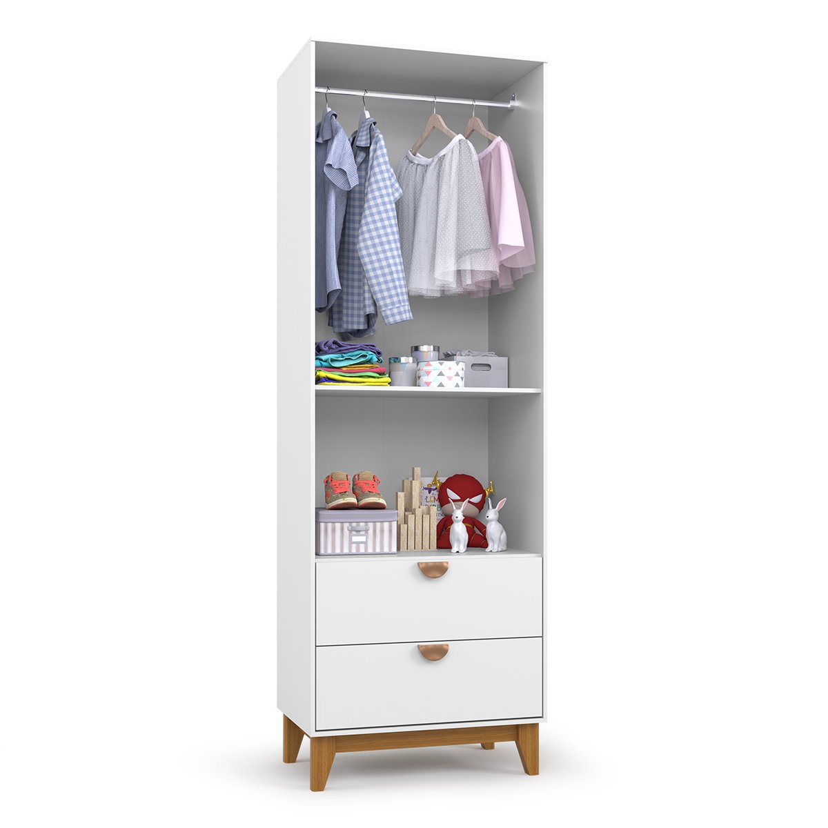Guarda-Roupa 2 Portas Magia Branco - BATROL MOVEIS - Imagem 2