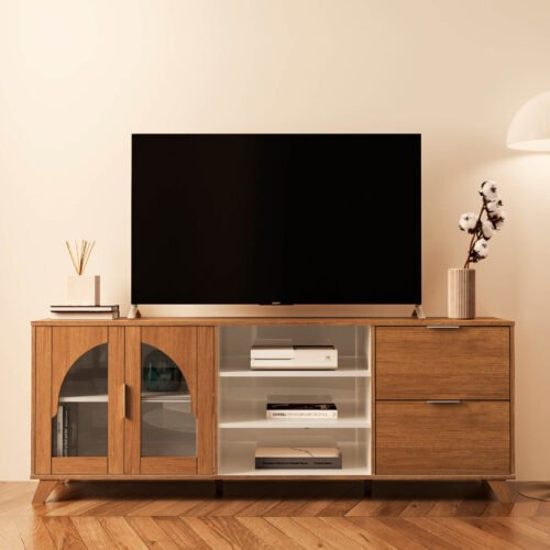 Rack até 75" Murano Cinamomo/Off White - ARTELY