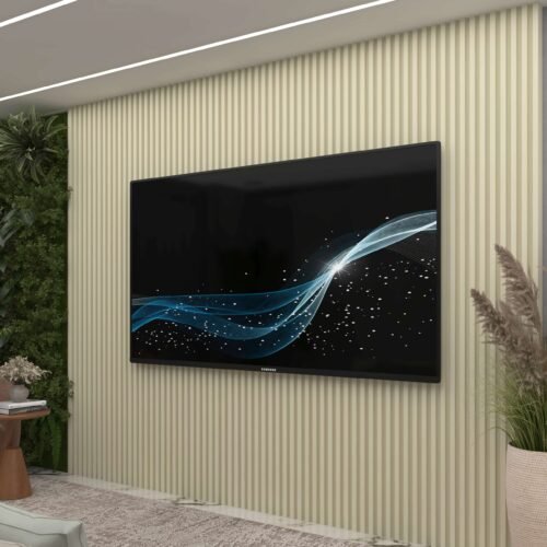Painel até 85" Supremo Ripado 218 Off White - GELIUS