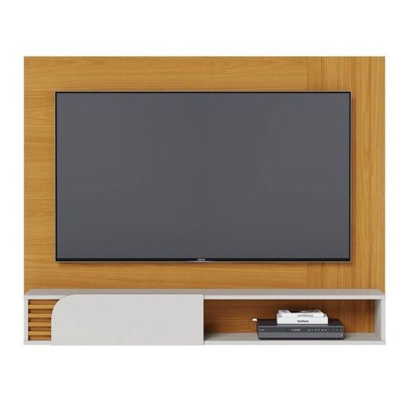 Home Suspenso Jurerê Larg. 1.36m Naturalle/Off White Mate para TV até 55" - Colibri - Imagem 4