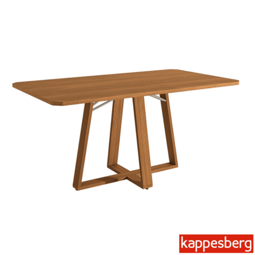 Mesa de Jantar BA68 Tampo MDF Madeirado 160X80 Canela - Kappesberg