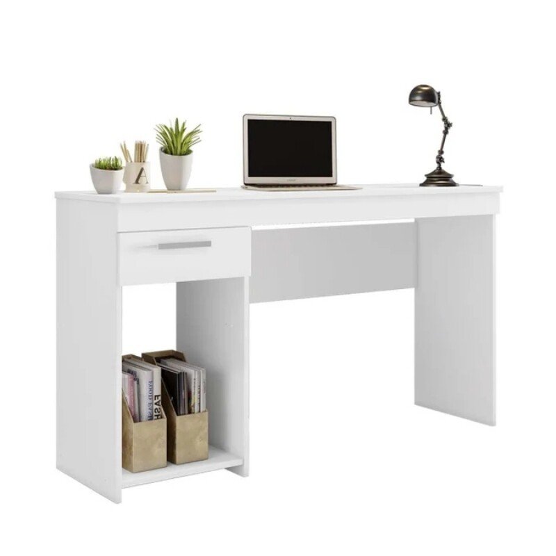 Mesa Office NT 2070 Larg. 1.08m Branco 1 Gaveta Notável - Imagem 3