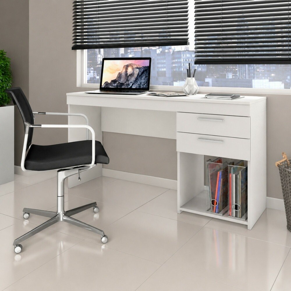 Mesa Office NT 51015 Branco Larg. 1.21m - Notável
