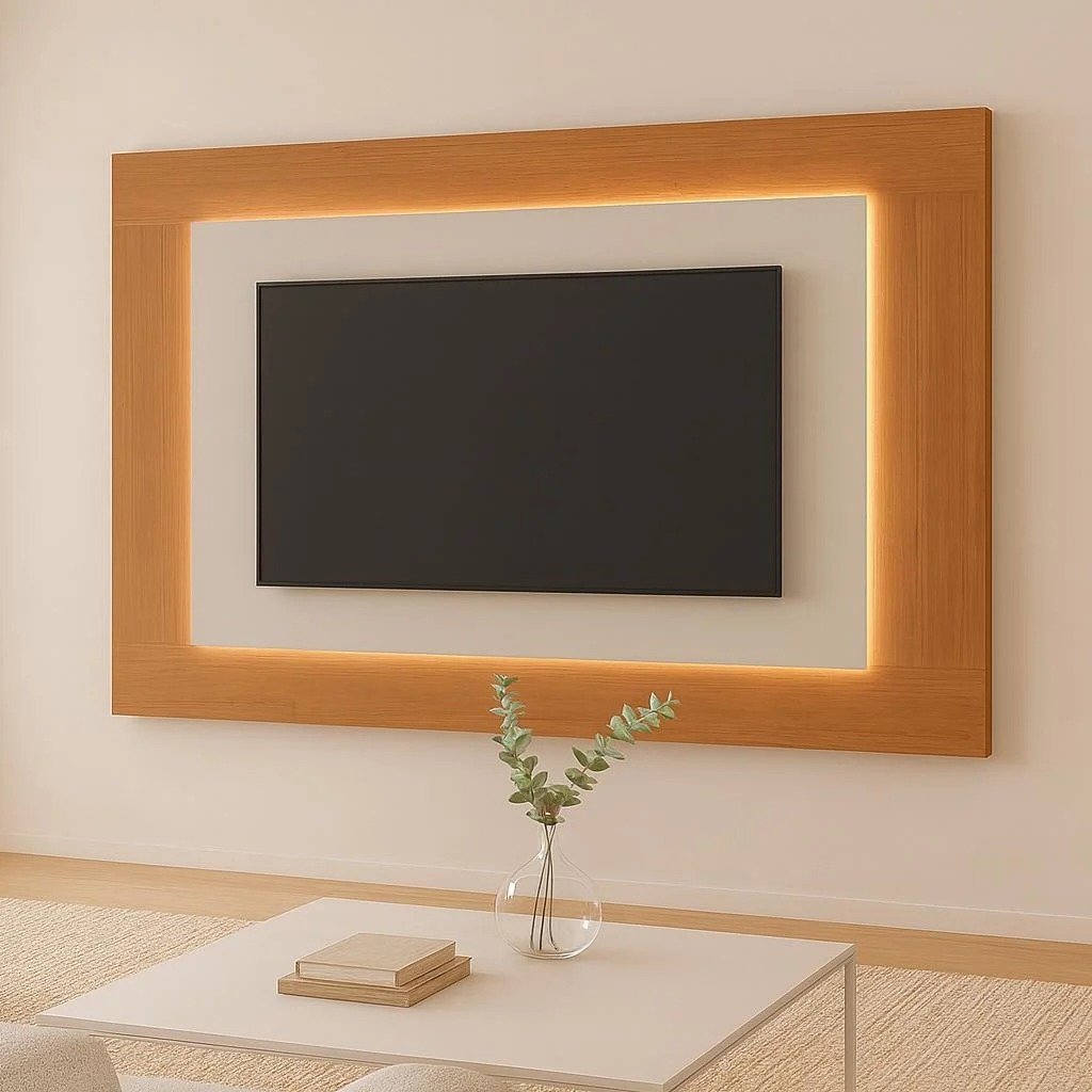 Painel até 65" Atenas Naturale/Off White - MAVAULAR