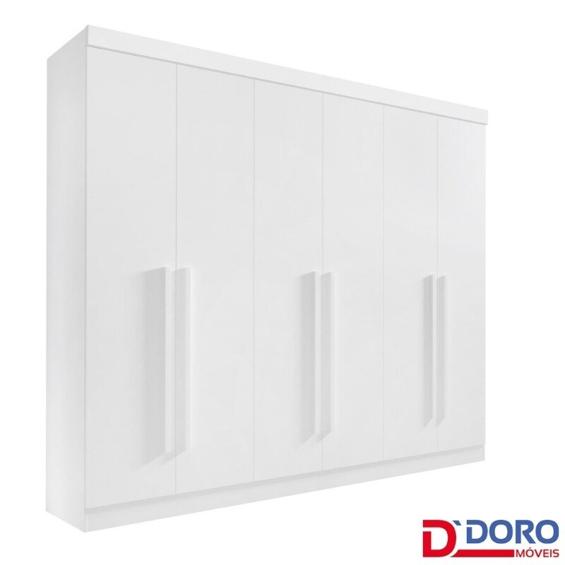 Guarda-roupa Da Vinci Plus 6 Portas Branco Larg. 2.75m - D Doro