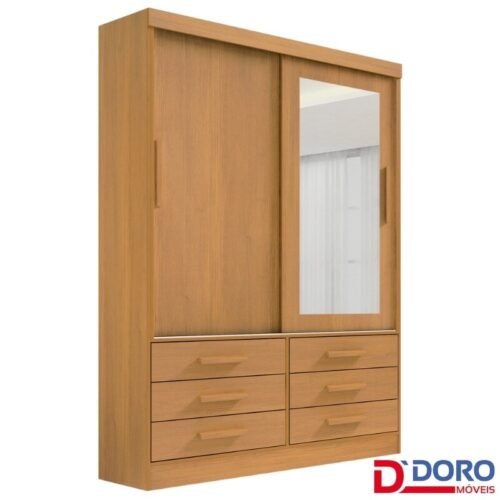 Guarda-roupa Meridian 2 Portas Cinamomo Larg. 1.35m - D Doro