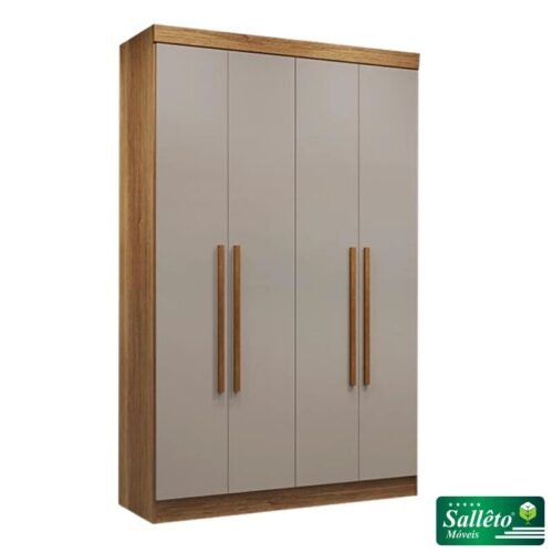 Guarda-roupa Recife 4 Portas Cinamomo/Off Larg. 1.21m - Sallêto